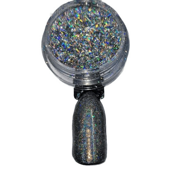 Втирка Lilly Beute Art Пластівці Юкі срібло голографічне