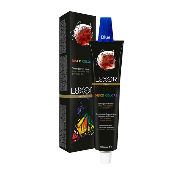 Синій Тонуючий фарбник прямої дії без аміаку і окислювача LUXOR Professional 100 мл