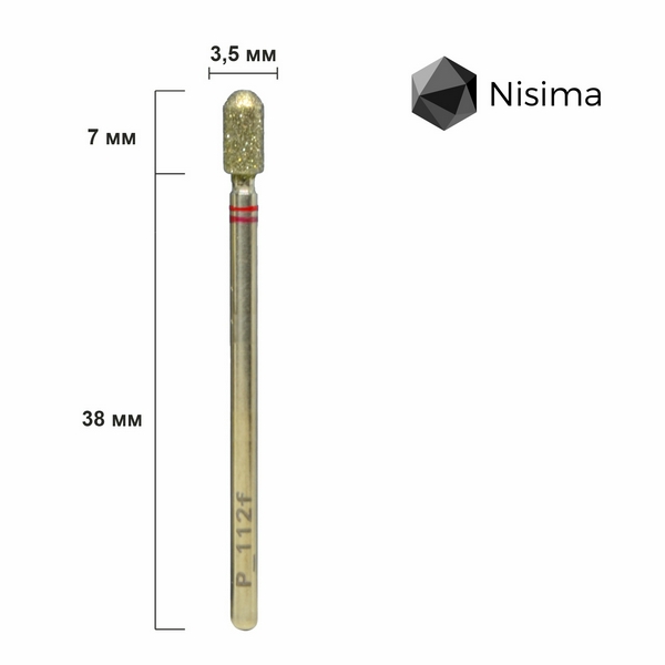 Nisima Циліндр 3,5 мм червоний P_112fK