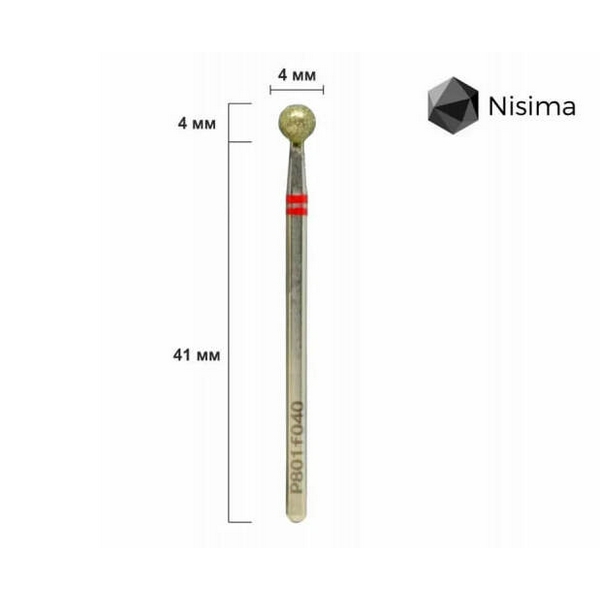 Nisima Куля 4 мм червона P801 f 040