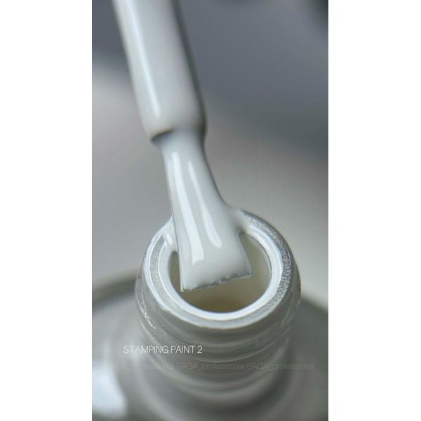 SAGA professional лак фарба для стемпінгу 2 білий