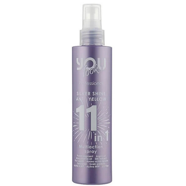 YouLook multiaction spray 11in1 Silver Shine Anti Yellow Багатофункційний засіб для блондинок 200мл