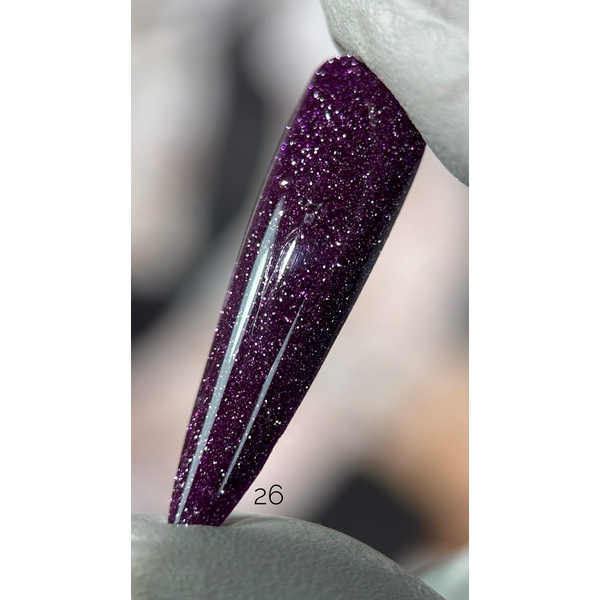 Гель-лак Saga Fiery Gel №26 (фуксія, світловідбивний) 9 мл
