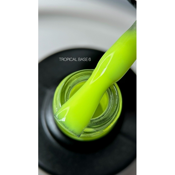 SAGA professional tropical BASE з пензликом 6 (лаймовий, неоновий), 9 мл