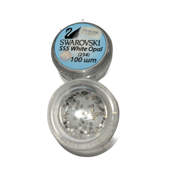 Стрази Crystal Swarovski ss5 White Opal 100 шт