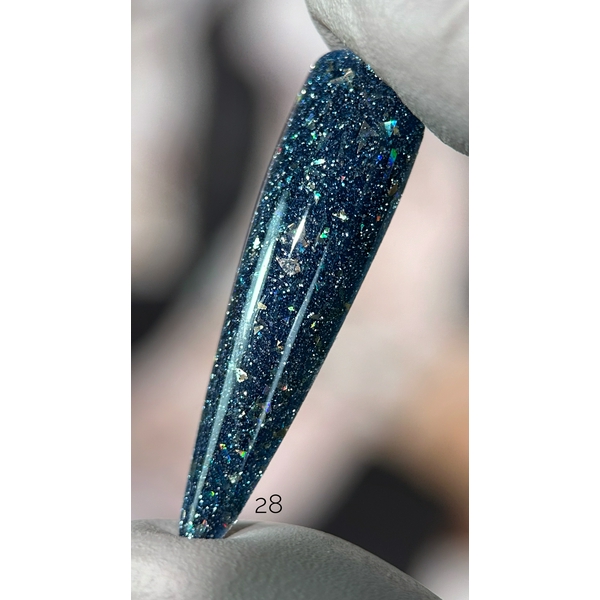 Гель-лак Saga Fiery Gel №28 (глибокий синій, світловідбивний) 9 мл