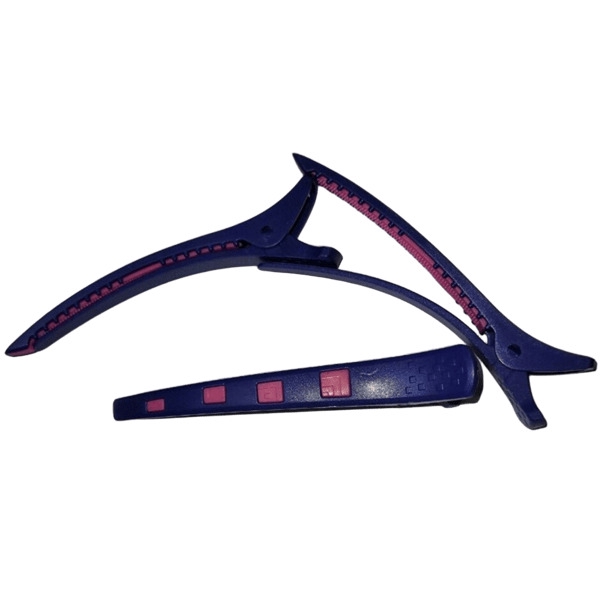 Затискач (пластик ) прогумований з круглим носиком 11,5 см.