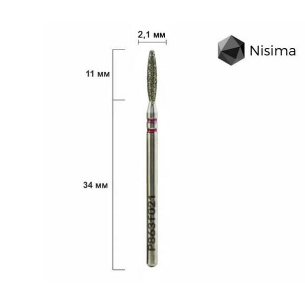 Nisima Полум`я тупе 2,1 мм червоне P863 f 021