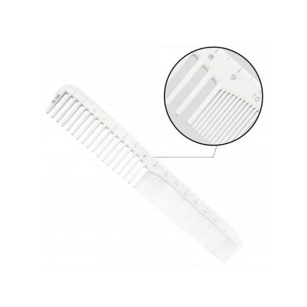 Toni&Guy COMB Y8-G50  Гребінець  планка довга 22 см з лінійкою біла