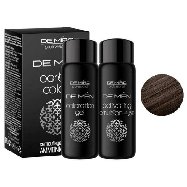 Система для камуфляжу волосся і бороди DeMira Professional "DeMen" BARBER COLOR AMMONIA FREE, 5/0