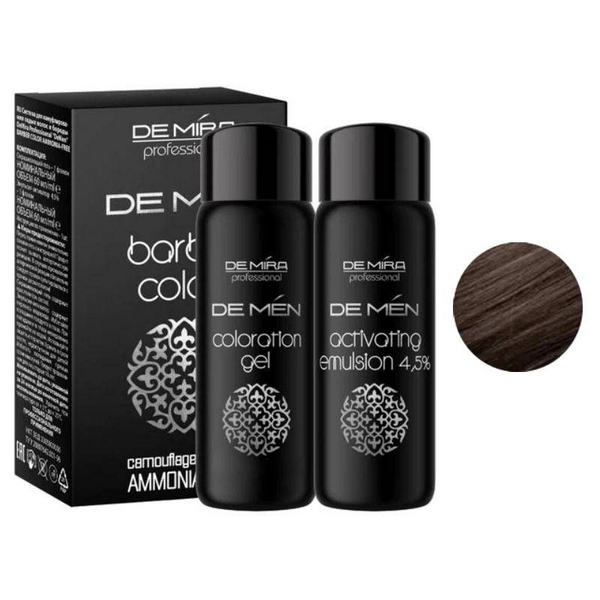 Система для камуфляжу волосся і бороди DeMira Professional "DeMen" BARBER COLOR AMMONIA FREE, 7/0