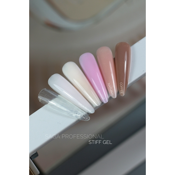 SAGA  Гель желе для нарощування STIFF gel  13 мл  03 Milk Rose