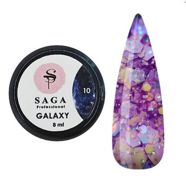 SAGA  professional   Galaxy glitter 8 ml 10