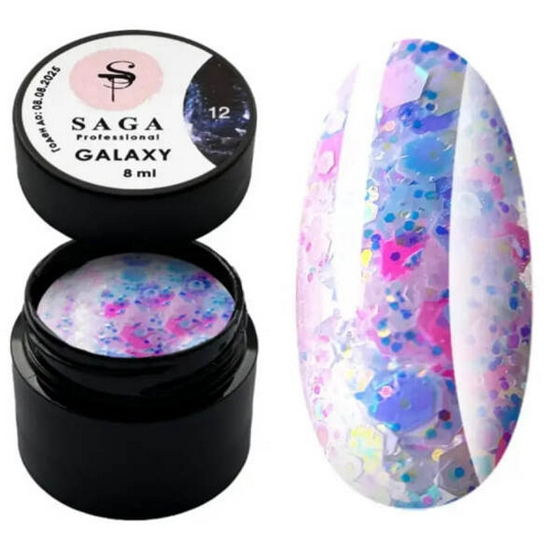SAGA  professional   Galaxy glitter 8 ml 12