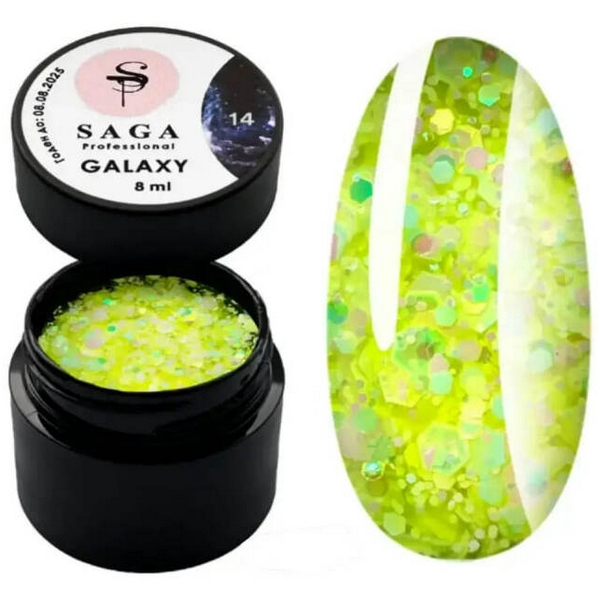 SAGA  professional   Galaxy glitter 8 ml 14