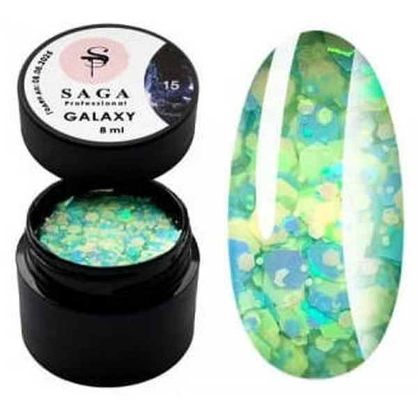 SAGA  professional   Galaxy glitter 8 ml 15