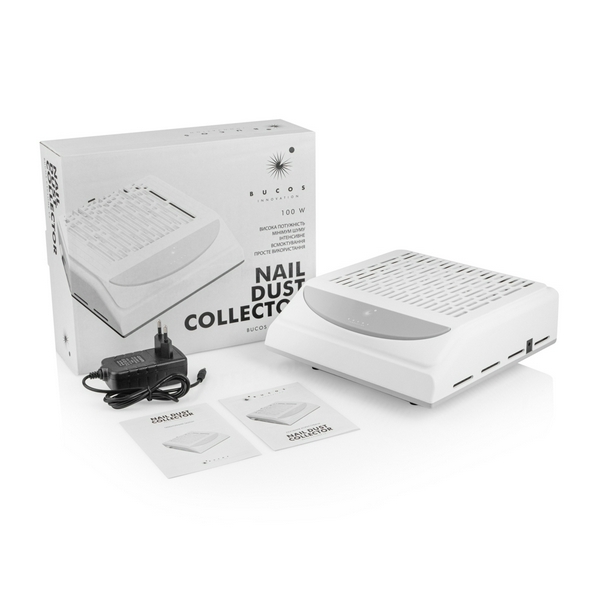 Витяжка для манікюру з НЕРА фільтром BUCOS CYCLONE V2 на 100W Біла + USB.