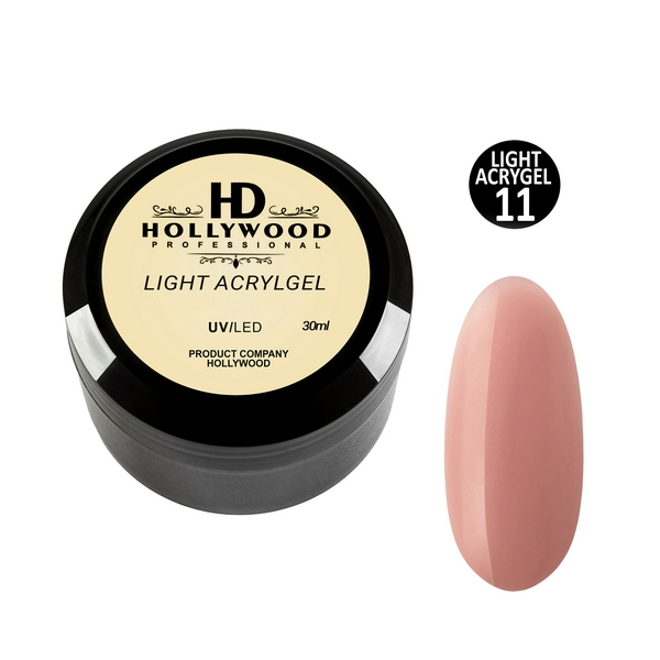 Рідкий акрил Light Acrygel 11 Холодний беж HD Hollywood 30 мл