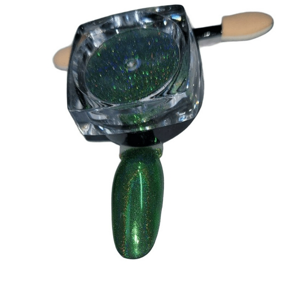 Втирка для нігтів Дзеркальна Призма зелена