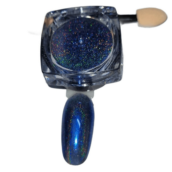 Втирка для нігтів Дзеркальна Призма синя