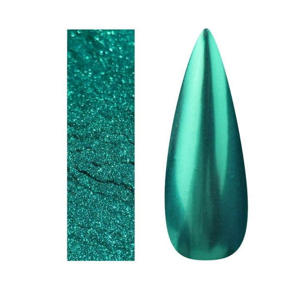 Mirror powder Втирка для нігтів дзеркало бірюзовий