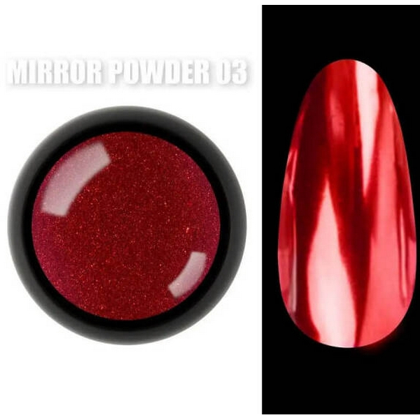 Mirror powder Втирка для нігтів дзеркало червоний