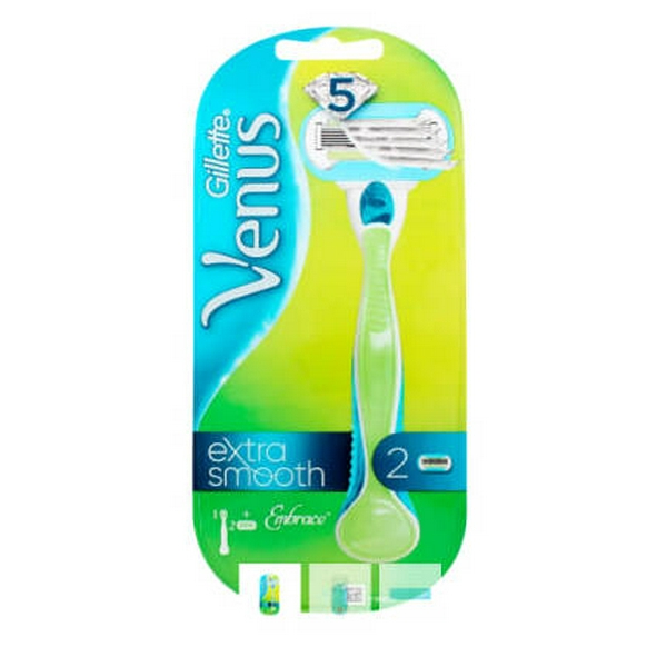 Станок для гоління жіночий Gillette Venus Extra Smooth Embrace c 2 змінними картриджами