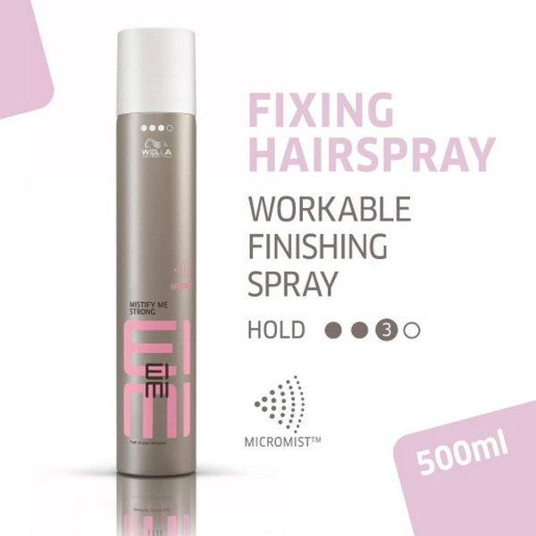 Wella Сухий лак для волосся. Ступінь фіксації 3 EIMI Mistify Me Strong Hairspray, 500 ml