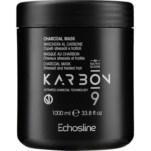Маска для волосся з активованим вугіллям Echosline Karbon 9 1000 мл