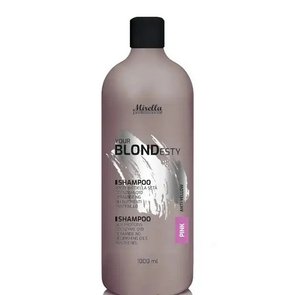 MIRELLA Your Blondesty Шампунь  PINK для волосся з Q10 та керамидами 1000мл