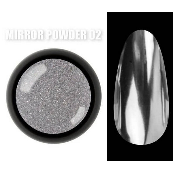 Mirror powder Втирка для нігтів дзеркало срібло