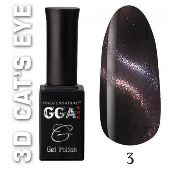 Гель лак GGA Professional 3D Cat`s eye 10мл  Тон 003