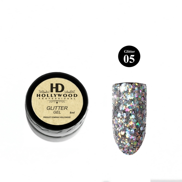 Гель HD GLITTER  HD-05