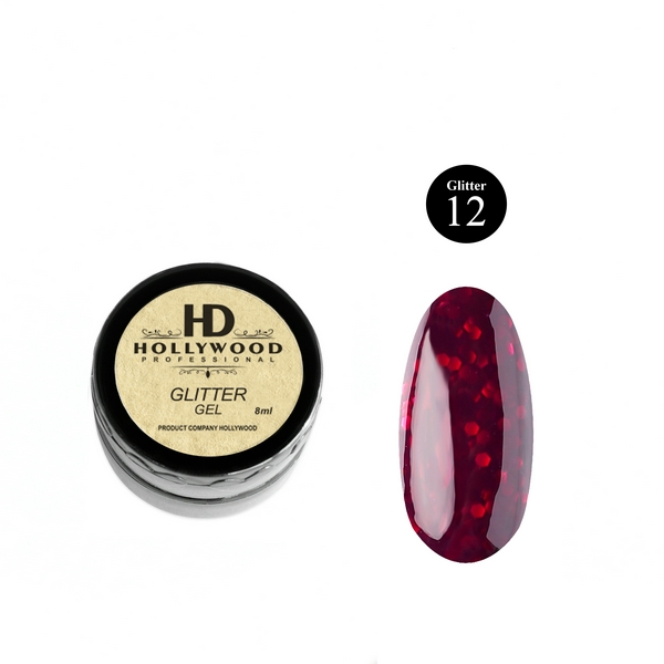 Гель HD GLITTER  HD-12
