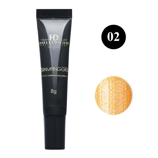 Hollywood Гель фарба для стемпінгу № 2 Золото 8 мл