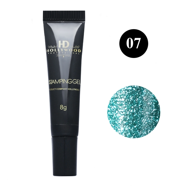 Hollywood Гель фарба для стемпінгу № 7 Блакитний 8 мл