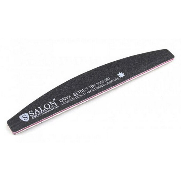 Salon Professional 100/180 ONYX Пилка для нігтів банан (човник)